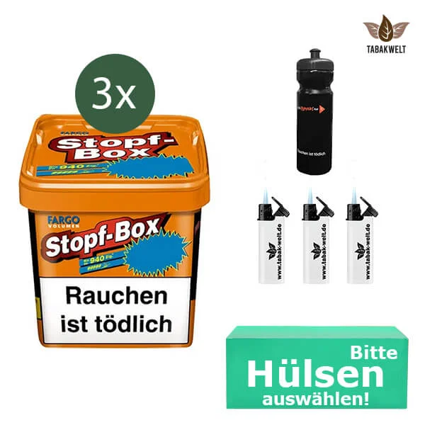 3x_fargo_XXL_tabak_wahlbaren_hulsen_mit_stopftableten_sturmfeuerzeug 